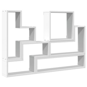 vidaXL Étagère murale blanc 96x12x64 cm bois d’ingénierie