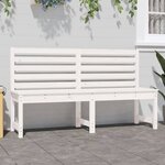 vidaXL Banc de jardin blanc 157 5 cm bois massif de pin