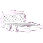 vidaXL Cadre de lit avec lumières LED vert foncé 160x200 cm velours