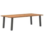 vidaXL Table à manger marron clair bois de chêne massif rectangulaire