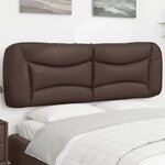vidaXL Coussin de tête de lit marron 160 cm similicuir