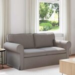 vidaXL Canapé Taupe 215 x 82 x 80 cm tissu