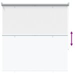vidaXL Store roulant extérieur protection UV Blanc Polyester