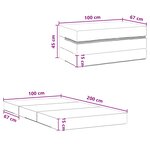 vidaXL Canapé-lit pliable 100 x 67 x 45 cm Vert foncé