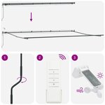 Auvent rétractable automatique vidaXL avec LED Vert et Blanc 600x300 cm