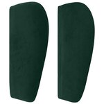 vidaXL Tête de lit avec oreilles Vert foncé 103x23x78/88 cm Velours