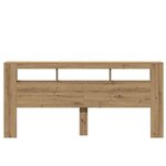 vidaXL Tête de lit à LED chêne artisanal 220x18 5x103 5 cm