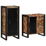 vidaXL Ensemble de mobilier de salle de bain avec étagère avec porte