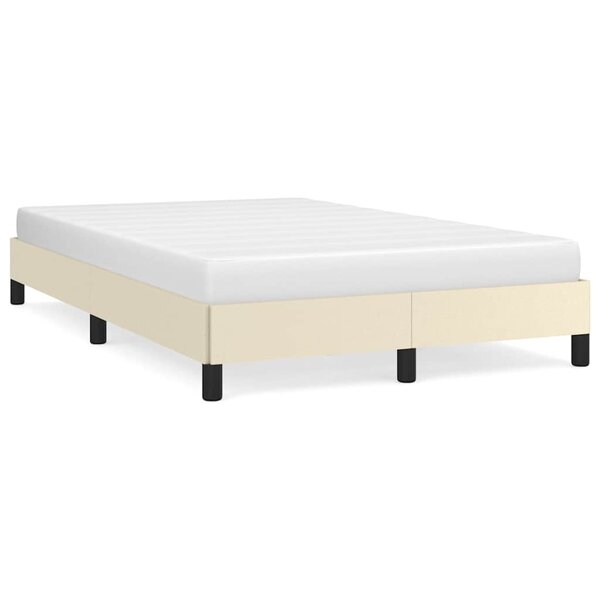 vidaXL Cadre de lit sans matelas crème 120x190 cm similicuir