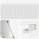 vidaXL Meuble TV mural Montage mural Blanc brillant 98 x 41 x 30 cm