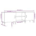 vidaXL Meuble TV chêne fumé 150x30x50 cm bois d'ingénierie