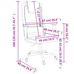 Chaise fauteuil siège de bureau informatique étude réglable en hauteur blanc 02_0024064