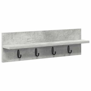 vidaXL Porte-manteau mural Montage mural Gris béton 60 x 10 5 x 18 cm
