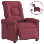 vidaXL Fauteuil inclinable électrique Rouge bordeaux Tissu