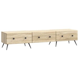 vidaXL Meuble TV Chêne Sonoma 147 x 34 5 x 30 cm Bois d'ingénierie