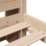vidaXL Lit bibliothèque sans matelas 120x190 cm bois de pin massif