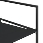 vidaXL Ensemble à manger de jardin 15 Pièces noir textilène