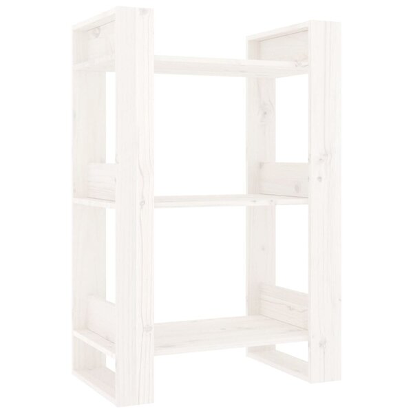 vidaXL Bibliothèque/Séparateur de pièce Blanc 60x35x91 cm Bois de pin