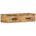 VidaXL Meuble TV mural 80x30x19 cm bois massif de manguier brut