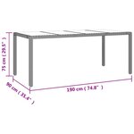 vidaXL Ensemble de bistro de jardin 7 Pièces coussins beige poly rotin