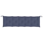 vidaXL Coussins de banc de jardin lot de 2 bleu marine 180x50x7 cm