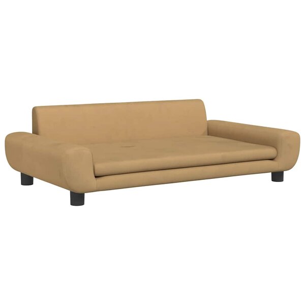 vidaXL Canapé pour enfants marron 100x54x33 cm velours