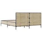 vidaXL Cadre de lit chêne sonoma 150x200 cm bois d'ingénierie et métal