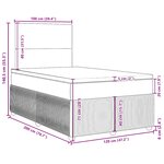 vidaXL Sommier à lattes de lit avec matelas Crème 120x200 cm Tissu