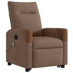 vidaXL Fauteuil de massage inclinable Marron Tissu