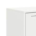 vidaXL Buffet blanc 68x39x72 cm acier