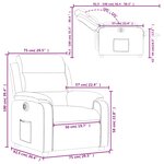 vidaXL Fauteuil inclinable électrique Rose Velours