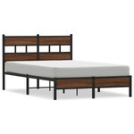 vidaXL Cadre de lit sans matelas chêne marron 120x200 cm