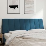 vidaXL Coussin de tête de lit Hanko bleu 160 cm velours