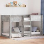 vidaXL Lit Superposé pour Enfants Gris béton 80 x 200 cm