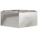 vidaXL Jardinière hexagone 138x120x45 cm acier inoxydable