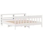 vidaXL Cadre de lit sans matelas blanc 180x200 cm bois massif de pin