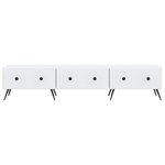 vidaXL Meuble TV Blanc 147 x 34 5 x 30 cm Bois d'ingénierie