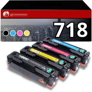 Pack 4 Toners compatibles Canon 718