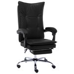 Chaise fauteuil siège de bureau informatique étude similicuir noir 02_0024040