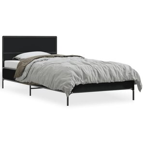 vidaXL Cadre de lit sans matelas noir 75x190 cm