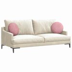 vidaXL Coussins de siège 2 Pièces Rose Ø 40 x 13 cm Velours