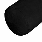 vidaXL Coussins d'accent 2 Pièces Noir Ø 25 x 70 cm Tissu en microfibre