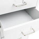 vidaXL Classeur mobile Blanc 28x41x109 cm Métal