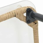 vidaXL Table de Jardin Naturel 80 x 40 x 45 cm Poly rotin