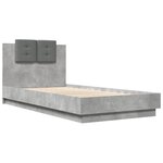 vidaXL Cadre de lit sans matelas gris béton 90x190 cm