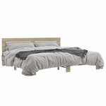 vidaXL Cadre de lit sans matelas chêne sonoma 200x200 cm