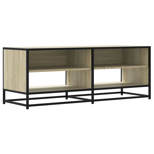vidaXL Meuble TV chêne sonoma 120 5x40x46cm bois d'ingénierie et métal