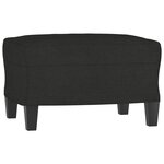 vidaXL Ensemble de canapés 3 Pièces avec coussins Noir Tissu