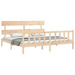 vidaXL Cadre de lit sans matelas 200x200 cm bois massif de pin