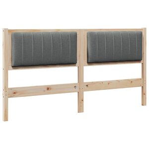 vidaXL Tête de lit capitonnée Marron 150 cm Pin massif